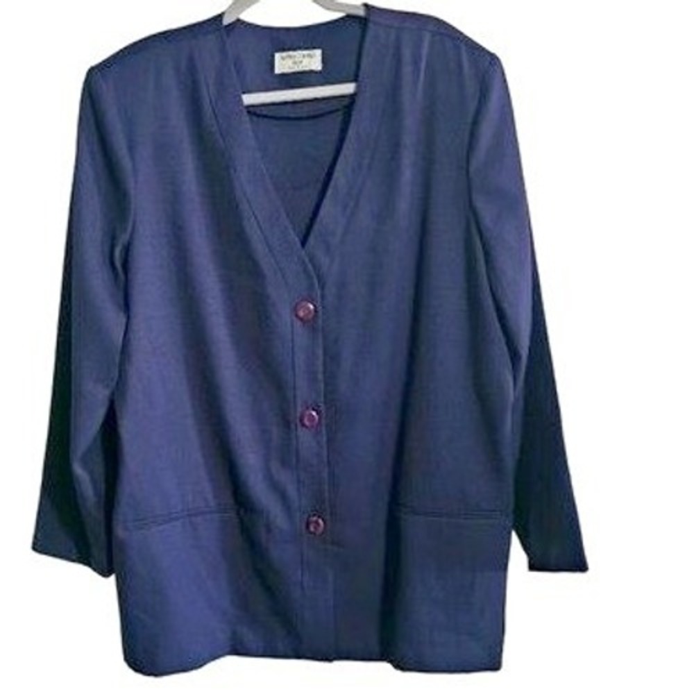 Alfred Dunner Blazer Oversized‎ size 22 Blue New